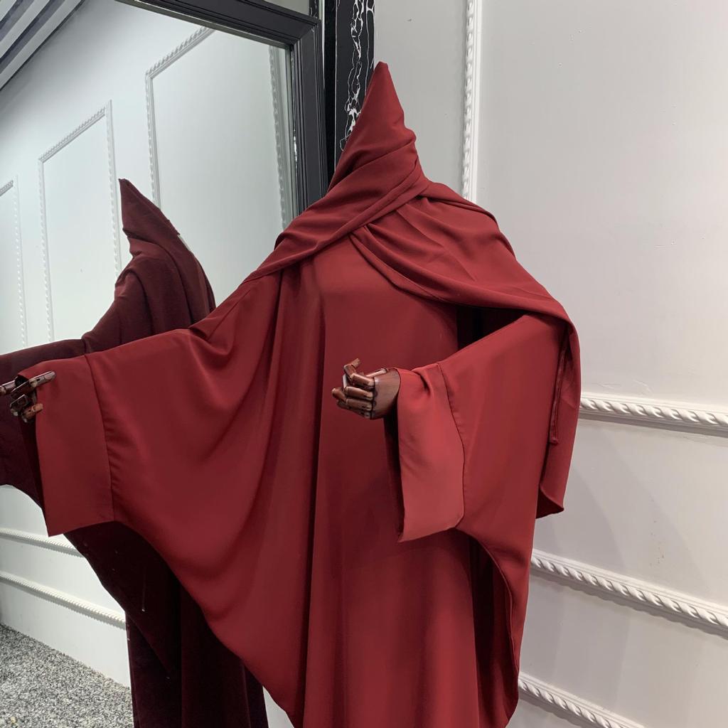 2021 Loriya Plus Size European/American Robe Dress with Matching Hijab - LR468 Special Edition