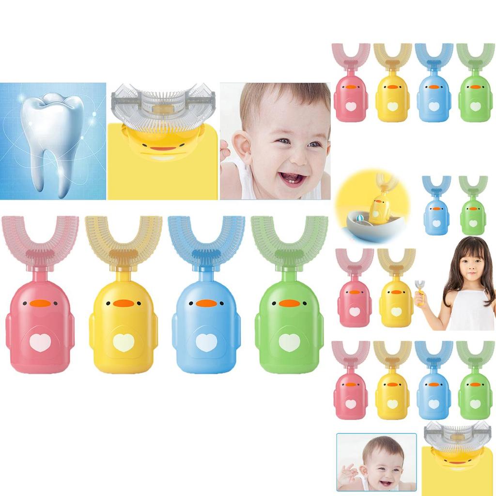 Adorable Silicone U-shaped Toothbrush For Toddlers Safe And Comfortable