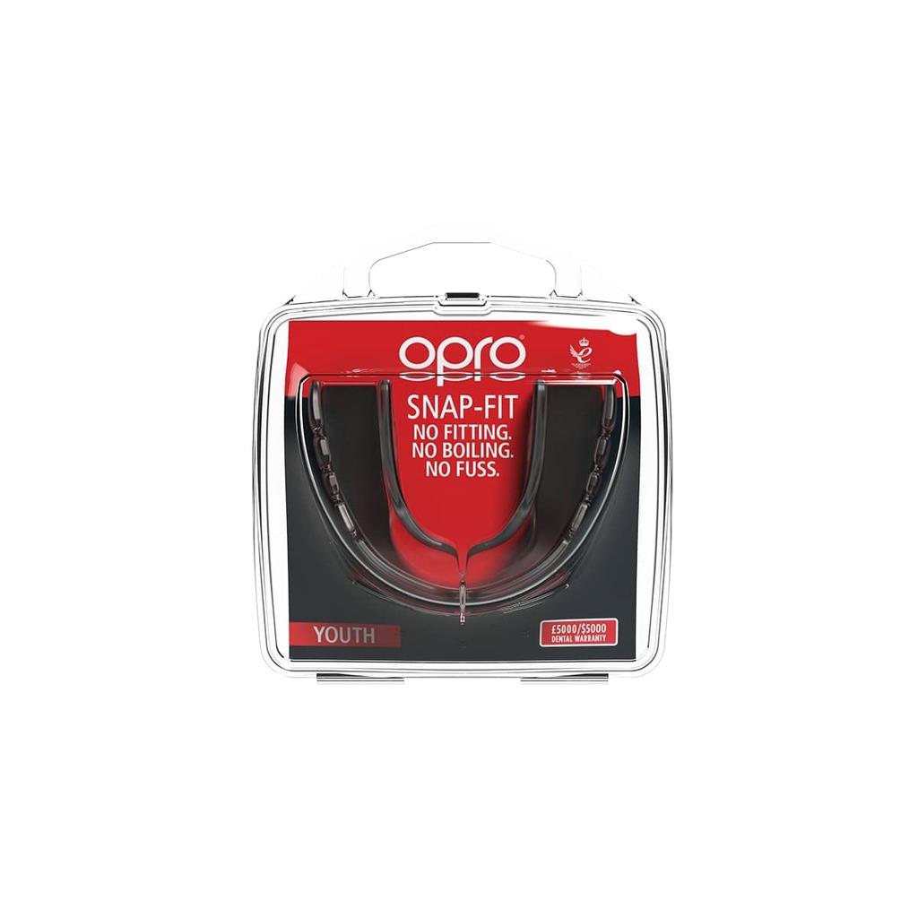 OPRO Sports No Boiling Made In the UK Snap-Fit Mouthguard, Needed, [Official Store] (Children's, Clear)