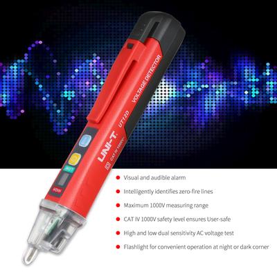 UNI-T Portable Non- AC Voltage Tester Pen Shaped V~Alert Detector with Sound and Light Alarm