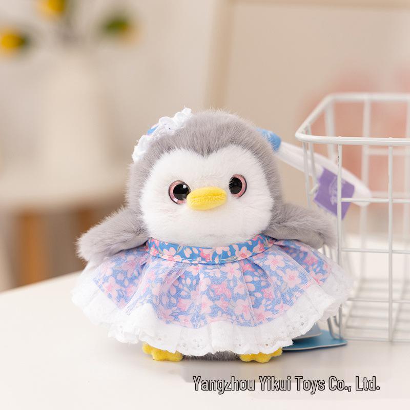 Penguin Brother & Sister Bib Plush Toy - Kid's Comfort Doll & Gift Pillow