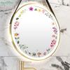 Mirror Stickers,Plant Flower Wall Stickers,Self-adhesive Wall Stickers For Decorating Mirrors In The Bedroom And Bathroom