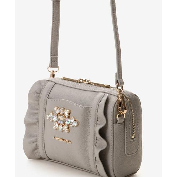 Shoulder Bag Bijou Ruffle Shoulder Bag White [Samantha Vega] Bag/Mini Women's