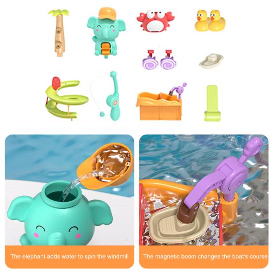 Jouets Lave-vaisselle pour Enfants et Tout-petits Jouet Évier de Cuisine avec Piste Toboggan à Eau Jeu de Pêche Magnétique Lave-vaisselle pour Jeu d'Imitation