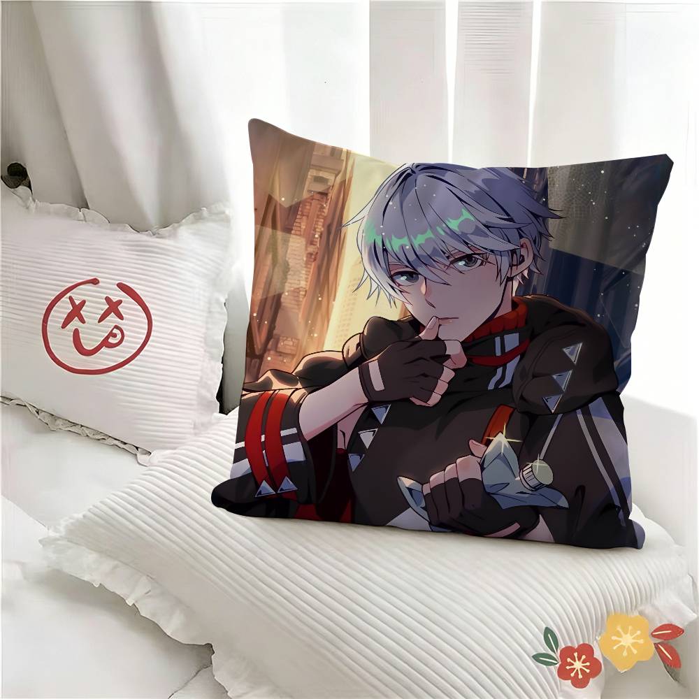 pc Anime Cartoon OObey Me Solomon Pillow Case Fashion Square Pillowcase Bedroom Sofa Room Ins Decoration Leisure