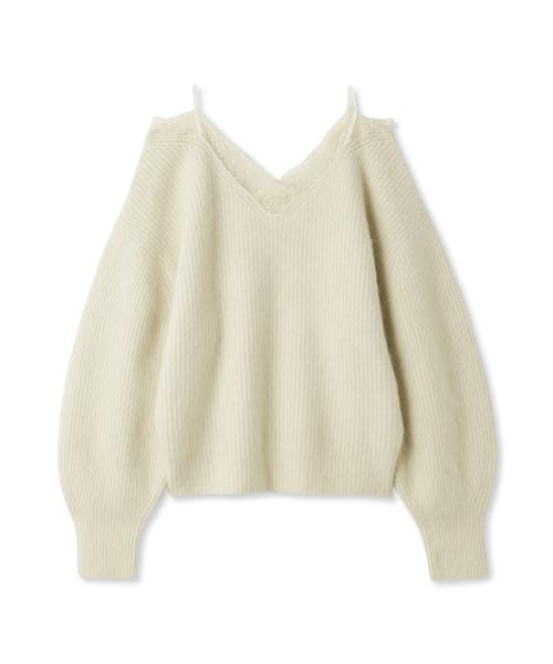 FRAY Lace Trim Raccoon Knit FWNT234044 IVR I.D. Women's