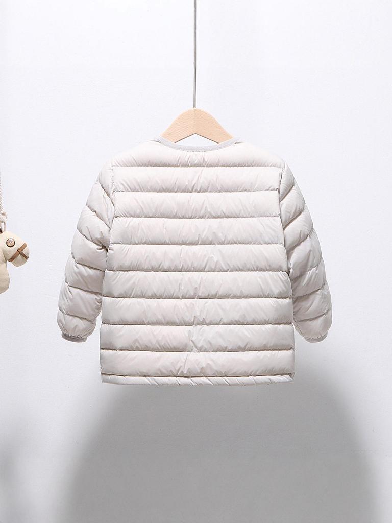 Dětská lehká péřová bunda: Chlapecká a dívčí školní uniforma, dlouhý rukáv, 90% prachové peří z bílé kachny, vnitřní vrstva pro střední a velké děti