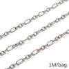 Chaîne Cœur en Acier Inoxydable de 0,5/1 Mètre Chaîne Cubaine Chaîne Punk de Base pour la Fabrication de Colliers Bracelets Bijoux Accessoires