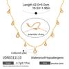 Youthway Delicate Round Crystal Pendant Necklace For Women 18K Gold Plated Stainless Steel Necklace Fashion Jewelry Gift