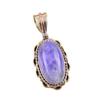 Natürlicher violetter Mondstein Edelstein 925 Sterlingsilber Zweifarbiger Anhänger 1,50" A4Z51