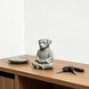 3D Printed Meditating Dog Statue, Cute Zen Puppy Sculpture, Retro Desk Decor for Home & Office, Unique Gift for Dog Lovers