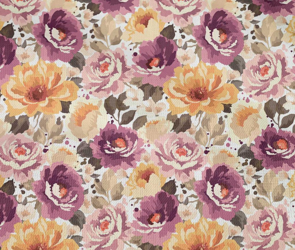 oneOone Cotton Flex White Fabric Leaves & Flower Dress Material Fabric Print Fabric By The Yard 40 Inch