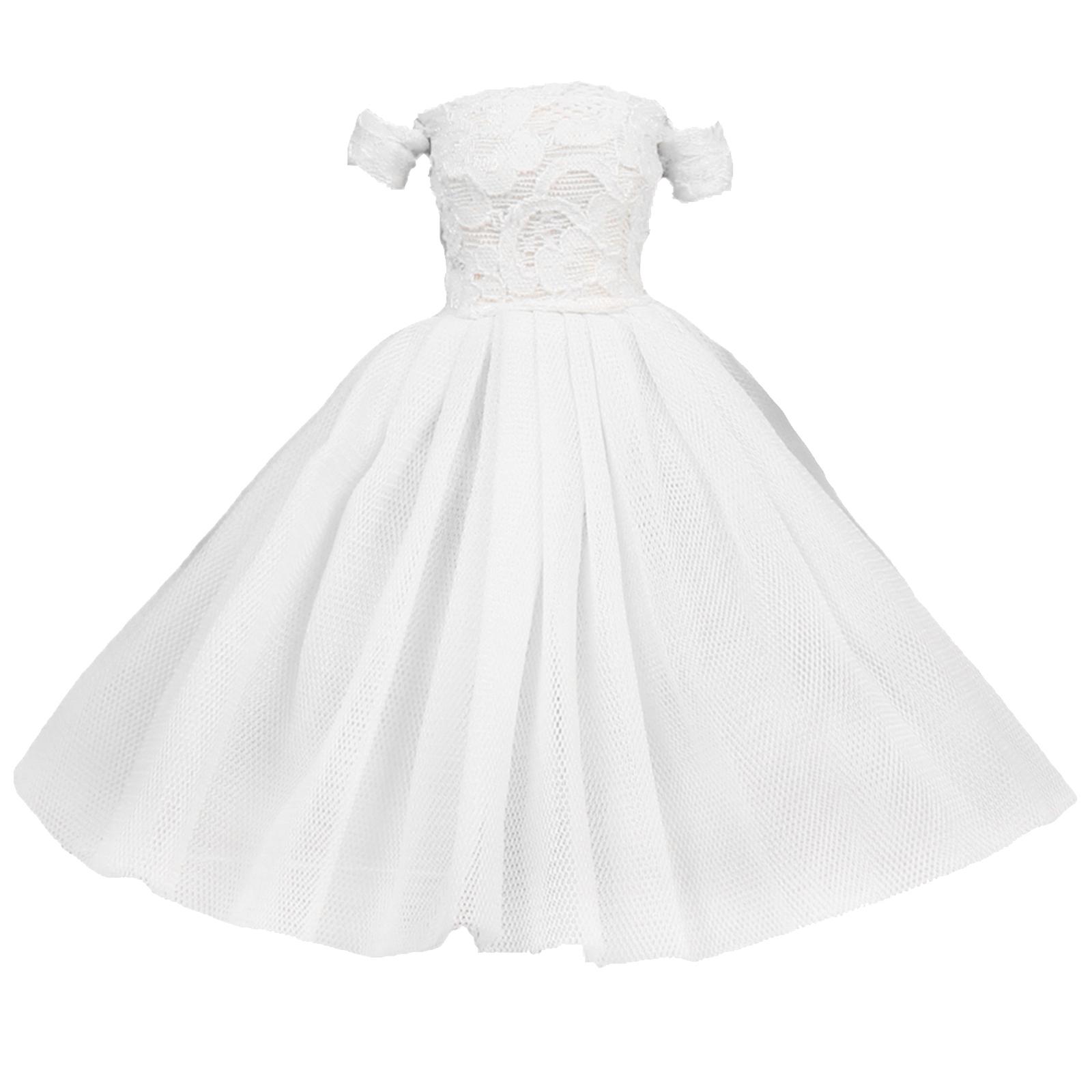 

Одежда для кукол 1/6, элегантное кружевное бальное платье, платье для косплея, одежда для танцовщицы, одежда для куклы Барби, аксессуары для кукол 30 см, детская игрушка(НЕТ КУКЛ)) белый