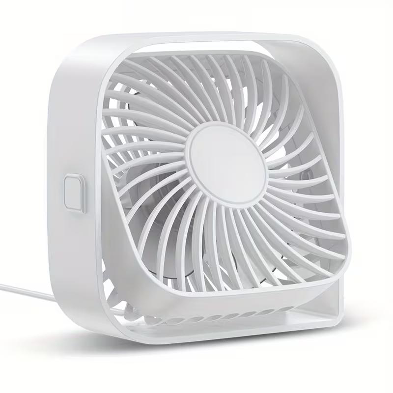 Portable USB Desk Fan 360° Adjustable 3 Speed Quiet Mini Desktop Cooling Fan