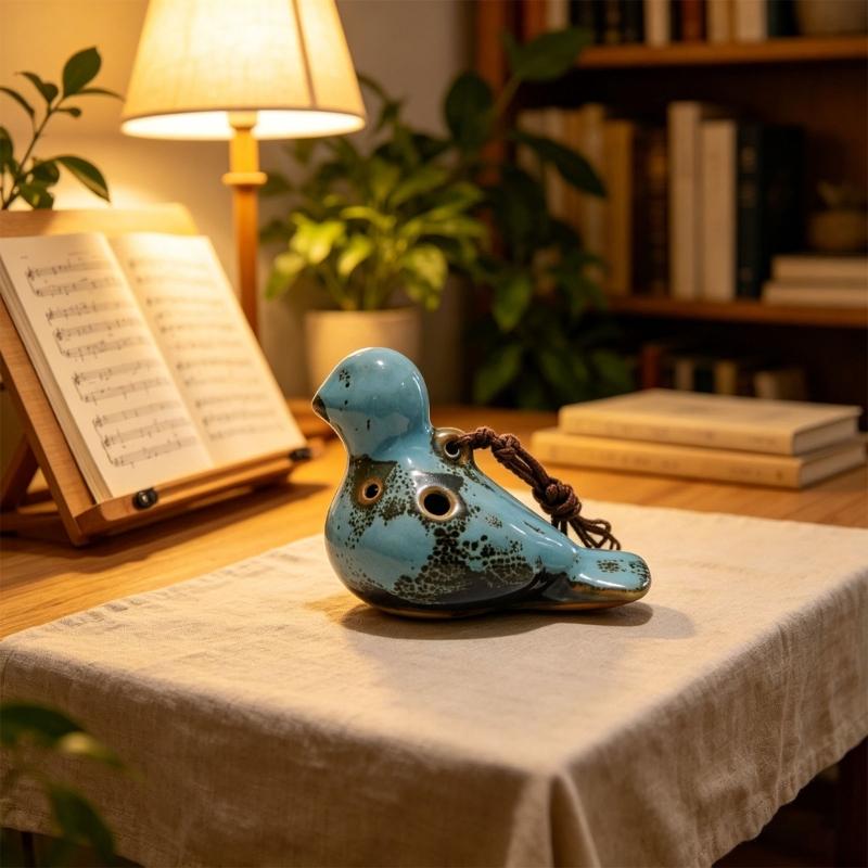 Elegant 6 Hole Musical Instrument Elegant Multitone Ceramic Ocarina For Beginner Professional Performers With Clear Tone