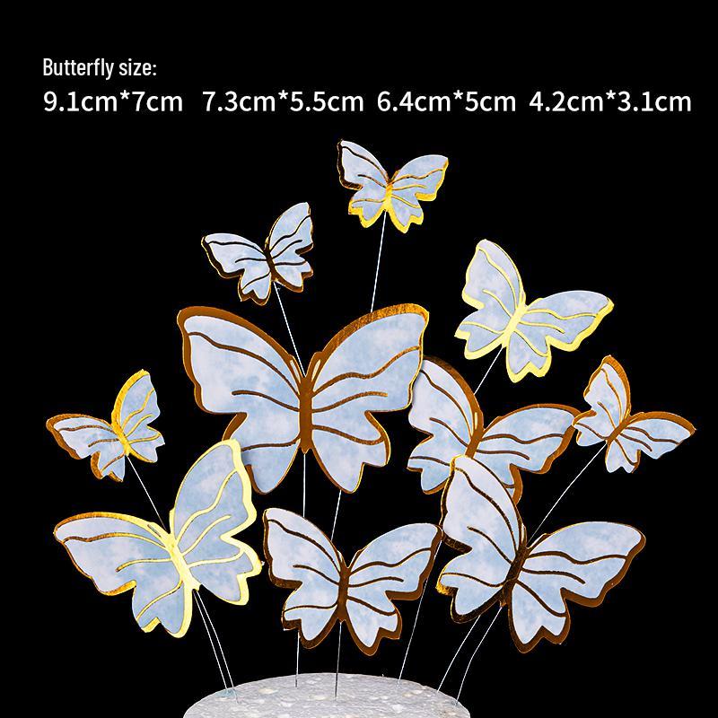 Toppere de tort fluturi roz cu margini aurii - Perfecte pentru sărbătorile de ziua de naștere ale prințeselor