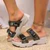 Casual Camouflage Strap Sport Sandals Women 2025 Summer Sexy Thick Bottom Soft Cloud Slippers Non Slip Outdoor Hiking Sandals