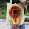 Evcil Hayvan Kanvas Omuz Çantası Aslan Şeklinde Kedi Taşıyıcı Rahat Kedi Taşıma Kılıfı El Çantası Yavru Köpek Dış Seyahat İçin Postacı Çantası