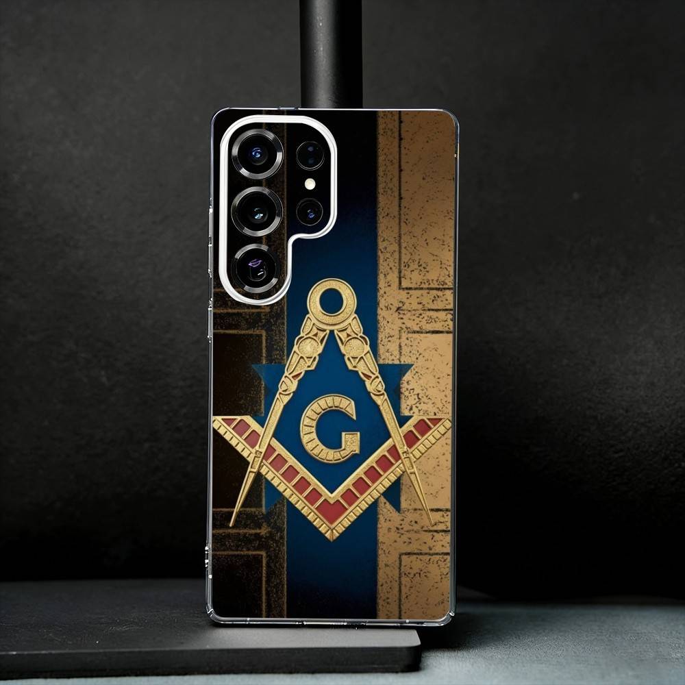 

Freemasonry Symbol Phone Case For Samsung S25,S24,S21,S22,S23,S30,Ultra,S20,Plus,Fe,Note,10,9,5G Transparent Cover Samsung S235G