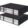 Bed Bottom Storage Bag With Transparent For Bedroom Closet Organization