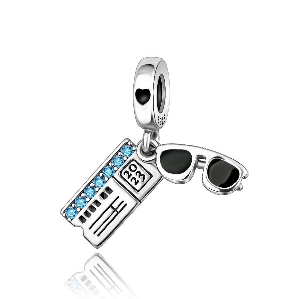 

Ahthen copper Bead Charms Camera Sunglasses Charm fit Snake Chain Bracelets Necklaces for Women Jewellery Making