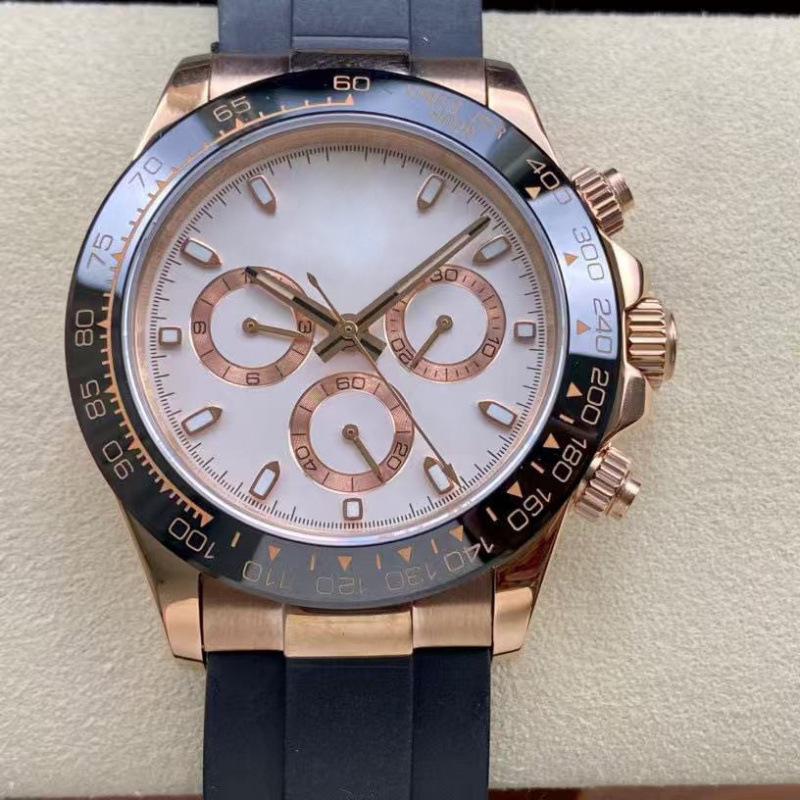 Rolex Daytona 40mm Diamond-Inlaid Multifunctional Automatic Mechanical Men's Watch.