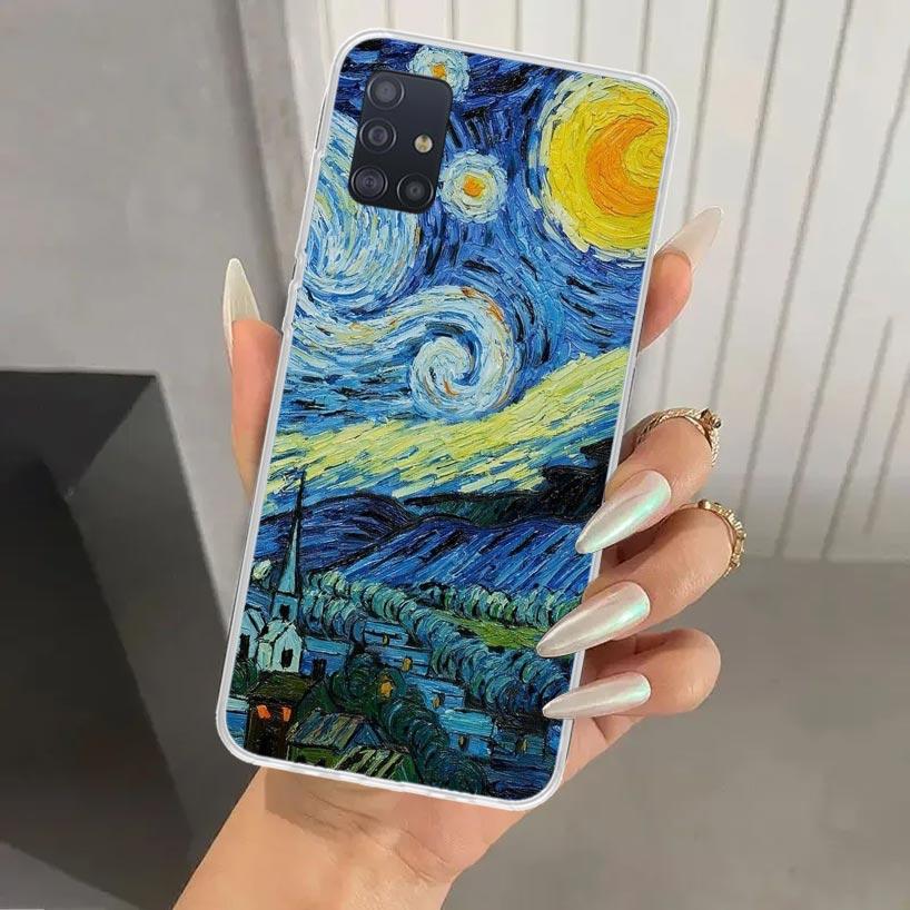 Van Gogh Oil Art Painting Phone Case for Samsung Galaxy A52 A32 A22 A12 A02S A50S A30S A10S Note 20 Ultra 10 Plus S10 A31 A20 A7