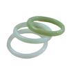 Sea Salt Ice Cream Round Thick Faux Jade Glass Bangles - New Chinese Style Qipao Accessories Jewelry Translucent Bracelets