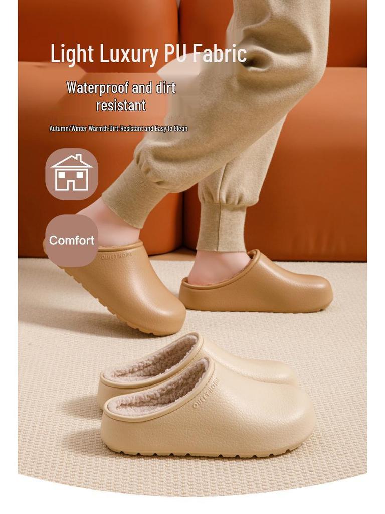 Birkenstock Women's Plush Waterproof Slippers - Autumn/Winter 2025 Indoor/Outdoor Warm Cotton Shoes