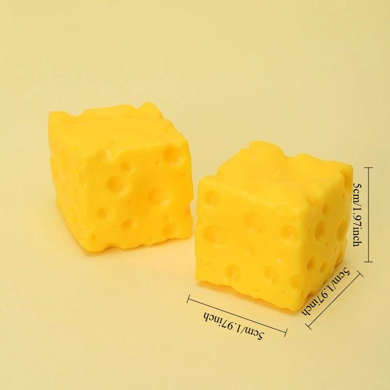 Squishy Cheese Cube Squeeze Toys Soft Butter Cheese Fidget Toy Slow Rebound Push Stress Relief Sensory Toy Christmas Present