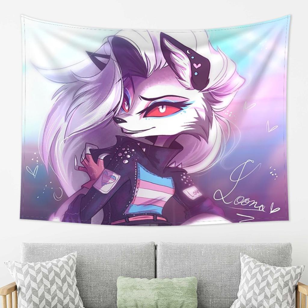 Helluva Boss Loona Tapestry Wall Hanging Aesthetic Home Decor Tapestries for Dorm Room