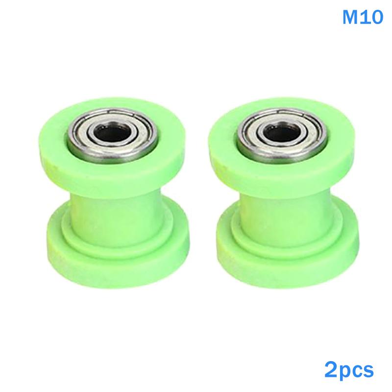 

2Pcs Motorcycle Chain Tensioner Motocross Wheel Guide Drive Roller Pulley 8 10Mm Atv Mini Moto Accessories Dirt Pitbike Parts M10 зелений