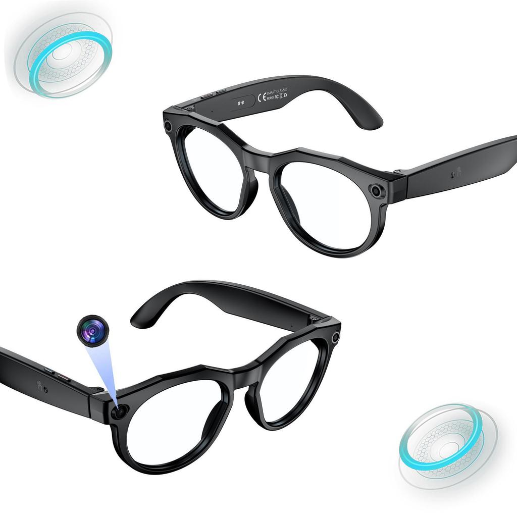 Smart AI Voice Control Glasses with Bluetooth Music, Translation, and 800W Camera