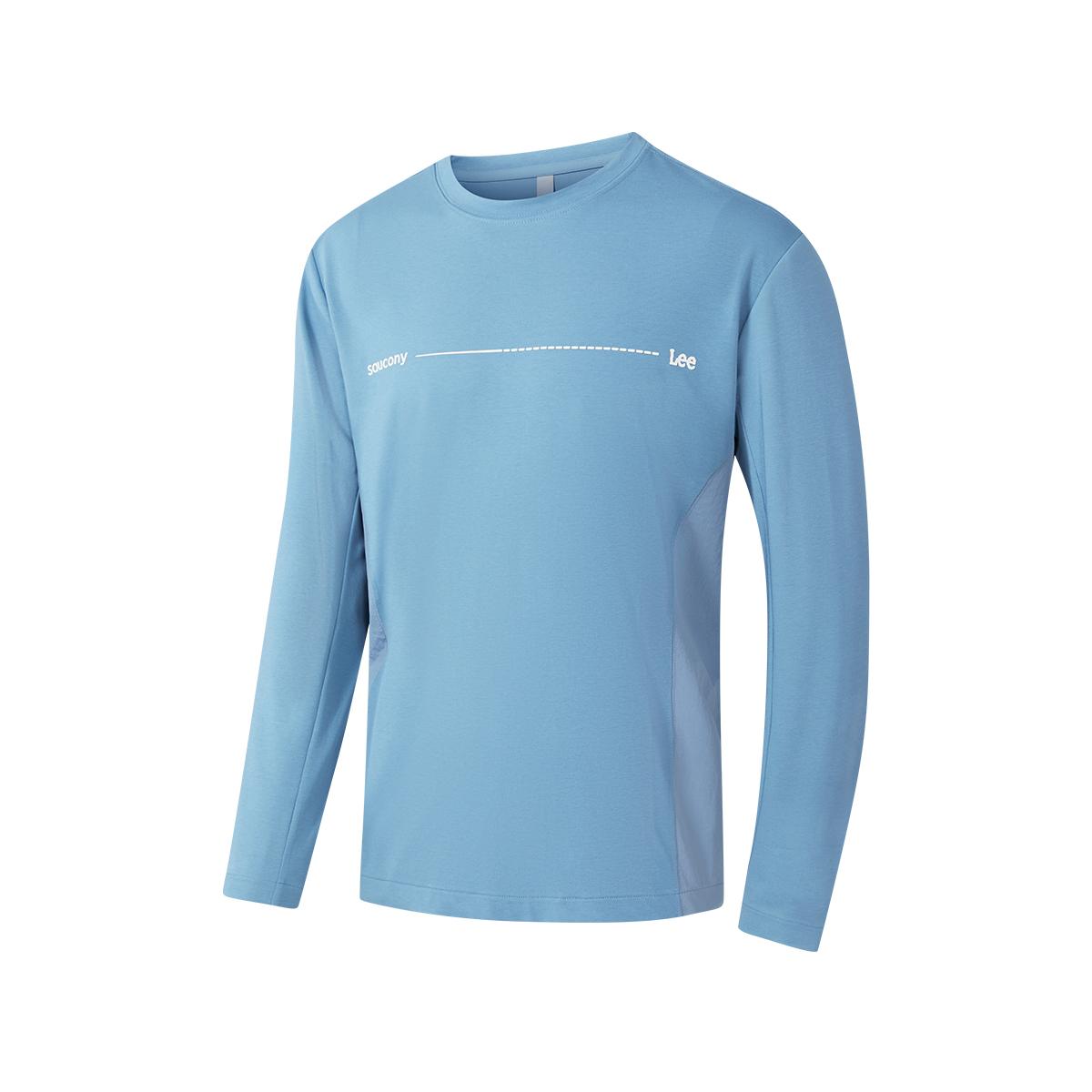 

SAUCONY Ретро Повседневная Серия Удобная Универсальная Трикотажная Футболка с Длинным Рукавом с Буквами Мужские Топы SA3250LT11G-BL186 S