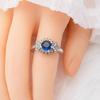 Elegant Royal Blue Rhinestone Women's Ring