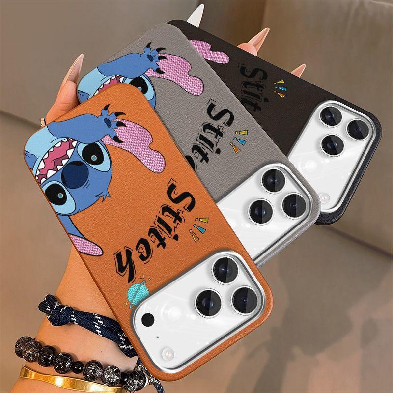 Cartoon iPhone 14/15/16 Pro Max Case – Lively Stitch Design