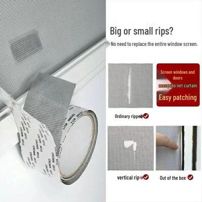 Self-Adhesive Mosquito Net Repair Patch - Screen Window & Door Curtain Hole Repair Magic Tape