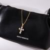 European and American stainless steel zircon cross necklace pendant clavicle chain titanium steel
