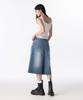 MUSINSA STANDARD WOMAN Women'S Big Brush Wide Bermuda Denim Pants [Light Indigo]