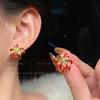 Bright Fireworks~ Red Fireworks Stud Earrings, Small and Exquisite White Earrings In Autumn and Winter, Unique Earrings.