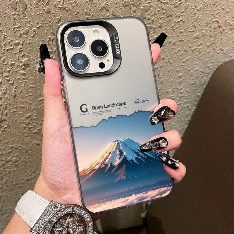 Travel Mountain Beach Proverb Laser Phone Case for Iphone 16 15 14 Pro Max Plus 17 Pro Max 13 12 Mini 11 Pro Max Cover Fundas