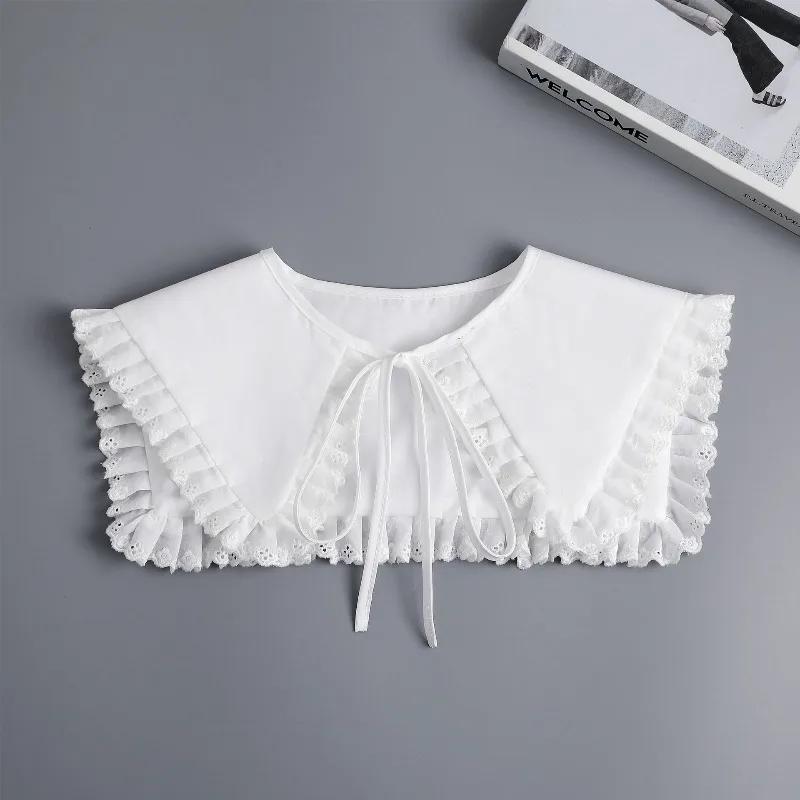 New Style Lapel Shawl Fake Collar Shoulder Wrap Student Adjustable Sweater Hoodie Fake Collar Ruffle Detachable Collar