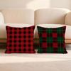 Christmas Plaid Cushion Cover Premium Comfort Reversible Pillow Cove -Two In One Design for Any Room & Car Interior
