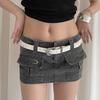 Punk Style Y2K Wide Belt Trouser Decoration PU Leather Waistbands Star Rivet Waist Belt  Gift