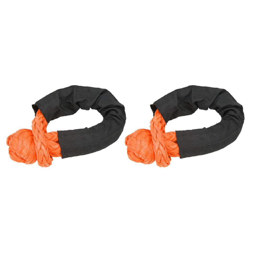 2Pcs Recovery Soft Shackle 35 Tons Breaking Strength Lightweight Rope Shackle for Truck Large SUVs