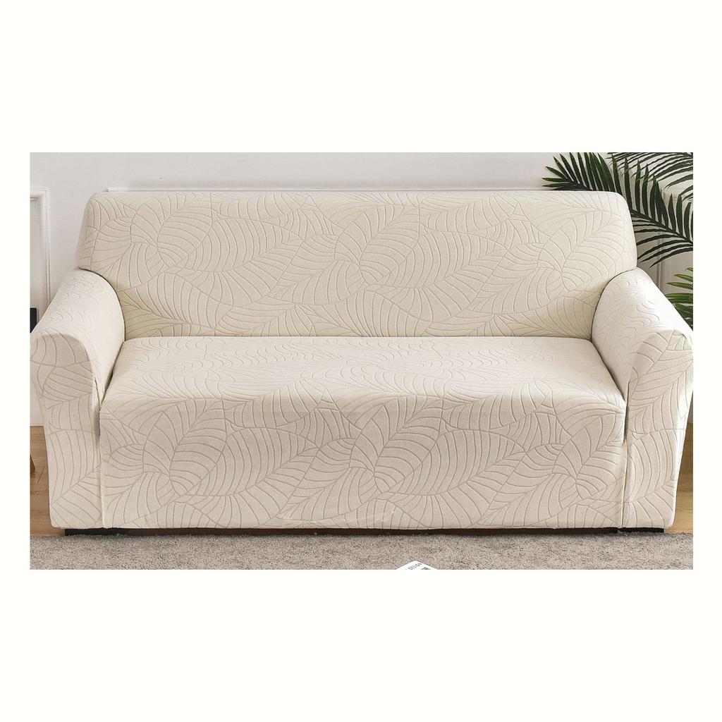 1pc Waterproof Jacquard Sofa Slipcover Elastic Non-slip Large Leaf Sofa Cover for Bedroom Office Living Room Home Decor