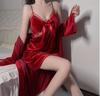 Women's Sexy Autumn and Winter Golden Velvet Pajamas with Chest Pads, Suspenders, Nightgowns, Pure Lace Two-piece Set Live