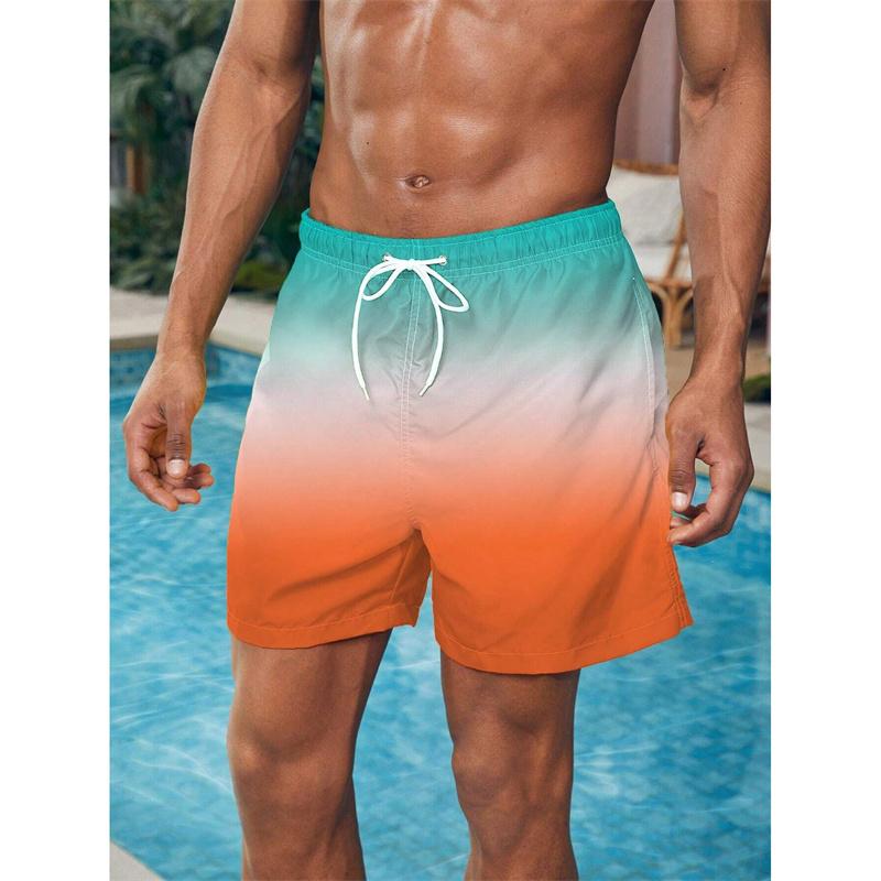 Pantaloncini da Spiaggia Estivi da Uomo Leggeri Traspiranti Stampati in 3D Costumi da Bagno Casual Estivi per Attività all'Aperto