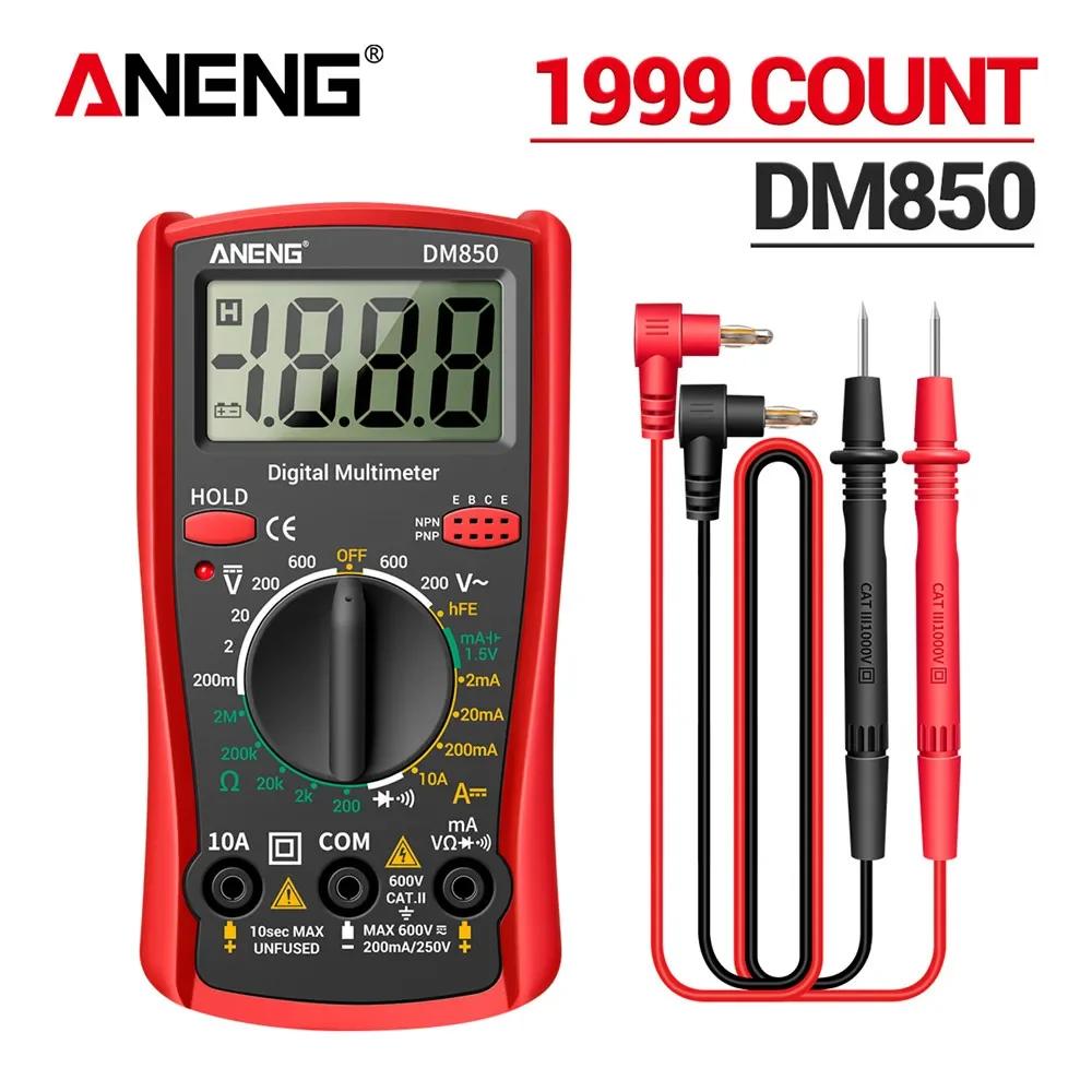 ANENG DM850 Digital Current Ammeter Detector Tester Ohm Automatic Counts Auto Tool Multimeter AC/DC Professional 1999 Votage