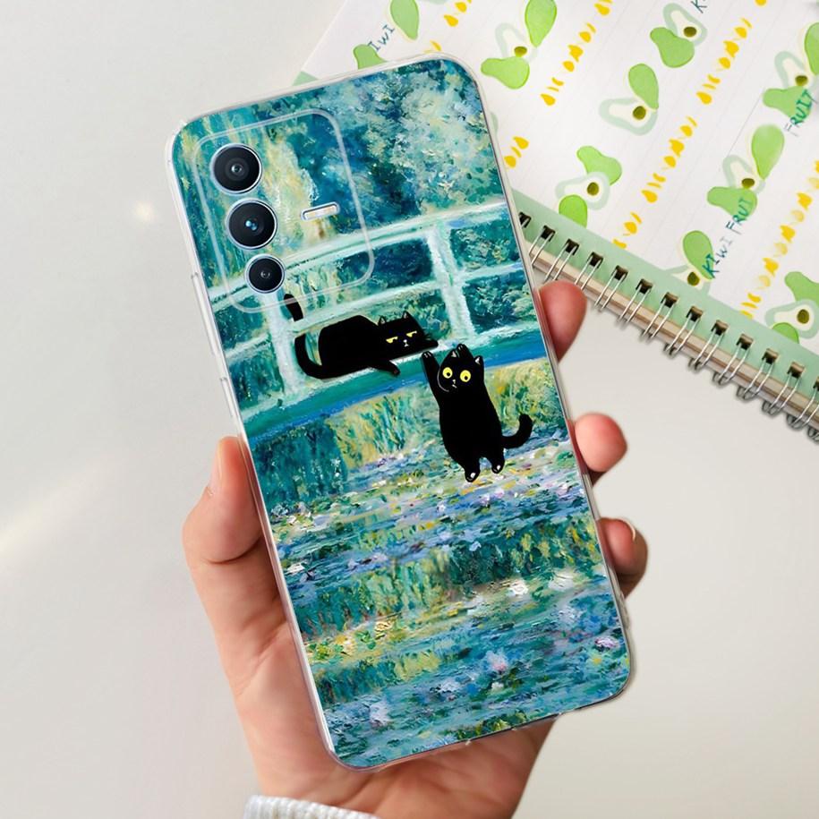 For Vivo V23 Pro V2132 Case For Vivo V23 5G V2130 V2303 Cover Fashion Flower Clear Silicone Phone Case For Vivo V23e V 23 Bumper